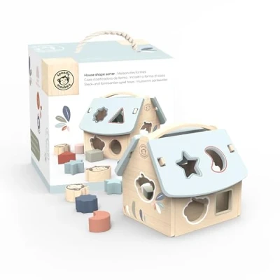 Abbildung von speedy monkey Steckspielzeug Steck und Formsortier Spielhaus, FSC® schützt Wald weltweit