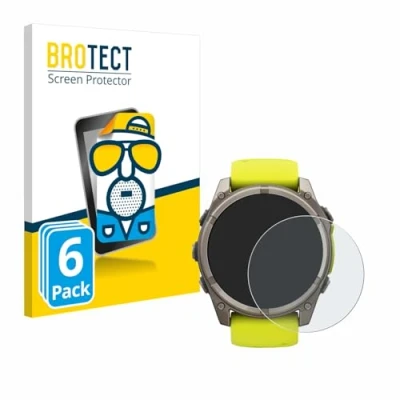 Abbildung von BROTECT Entspiegelungs Schutzfolie für Garmin Fenix 8 Solar (51 mm) (6 Stück) Matte Displayschutz Folie, Anti Reflex, Fingerprint