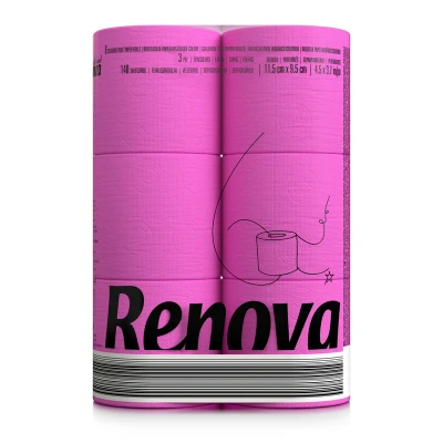 Abbildung von Gekleurd Toiletpapier 140 vels 3 laags Fuchsia