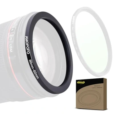 Abbildung von 86mm 82mm Step down Ringe Filteradapter Ring,86mm bis Filter Adapterring von Kamera Objektiv mit Filtergewinde auf Ring