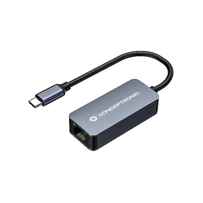 Abbildung von CONCEPTRONIC ABBY14B 2,5G Ethernet USB 3.2 Gen 1 Adapter mit Hub, 2,5GbE, A x 2, C 2