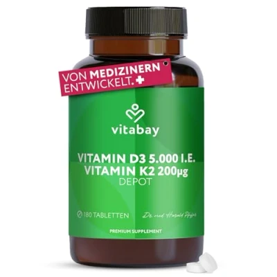 Abbildung von Vitabay Vitamin D3 K2 5000 IE 180 St