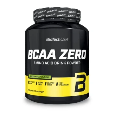 Abbildung von BioTechUSA BCAA Zero Essentielles Aminosäurepulver 6g mit Instant L Leucin Vegan Zuckerfrei, Laktosefrei, Glutenfrei, 700 g, Apfel