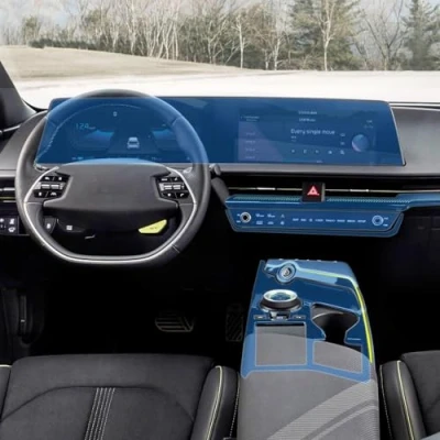 Abbildung von JCAKES Auto Interieur Film Armaturenbrett Klavierbrett Verschiebung Mittelkonsole Kratzfeste transparente TPU PPF Folie, für Audi Q3 F3 G2B 2012 2023