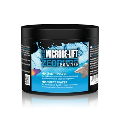 Abbildung von Microbe Lift Zeopure Powder Zeolith Pulver für kristallklares Wasser, entfernt Schadstoffe, Süß und Meerwasser Aquarium, 500ml / 250g
