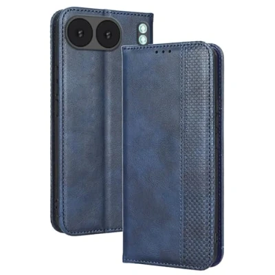 Abbildung von Topme Handyhülle hülle fur OnePlus Nord 4 5G / Nord4 (6.74&quot; Inches) Case Schutzhülle, aus Leder mit Stilvollem, Strukturiertem Kartenschlitz.Blau