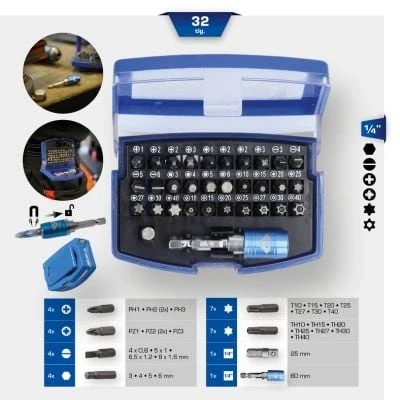 Abbildung von KS TOOLS BT053032 Schrauberbit Satz 32
