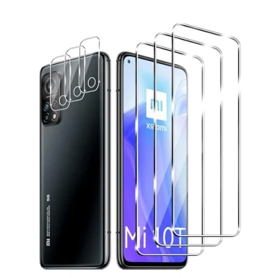 Abbildung von Zicurz 3+3 Stück Schutzglas für Xiaomi Mi 10T 5G, Panzer Schutz Glas, 3 Schutzfolie und Kamera Schutzglas, HD Displayschutz, Blasenfrei, 5G