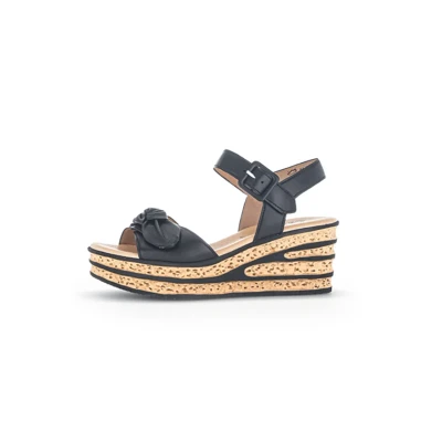 Abbildung von Gabor 44.653 Plateausandalette, Damen, Größe: 37, Schwarz Schuhe