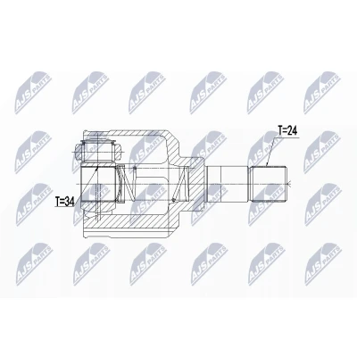 Abbildung von NTY NPW PE 024 Gelenksatz Vorderachse links PEUGEOT: 308 SW 2