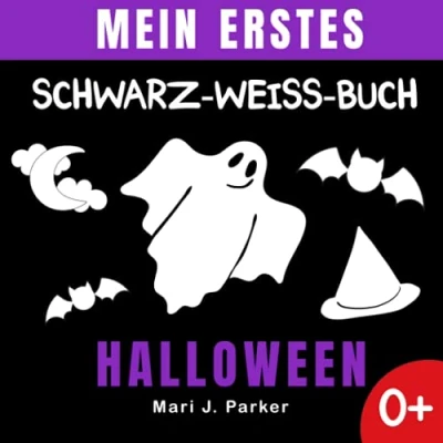 Abbildung von Mein Erstes Schwarz Weiss Buch Halloween: Frühe Entwicklung Bilderbuch für Neugeborene Neugeborene. Kontrast Karten, Sinneserziehung Kleinkinder im Alter von 0 12 Monat.