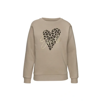 Abbildung von LASCANA Sweatshirt, mit Herz Leo Druck, Loungewear