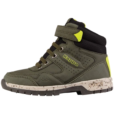Abbildung von Kappa Hikingschuh für Kinder, Größe: 27, Army/lime Lederimitat/textil