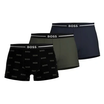 Abbildung von BOSS Trunk BOLD Design 3 PACK Panties, Herren, Größe: Small, Black/dark blue/olive