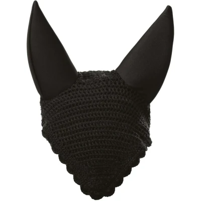 Abbildung von EQUITHÈME Fliegenhaube Neopren Schwarz Warmblut