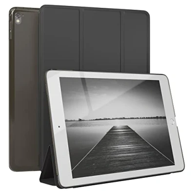 Abbildung von EAZY Case Schutzhülle mit Stifthalter für iPad Pro 9,7&quot; (2016) Hülle Smart Cover Tablet Smartcase zum Aufstellen Klapphülle Standfunktion Sleep Wake Up Funktion Tasche Schwarz