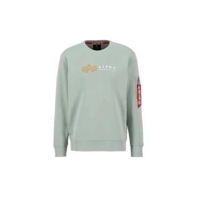 Abbildung von Alpha Industries Label Sweatshirt, Herren, Größe: Large, Dusty green