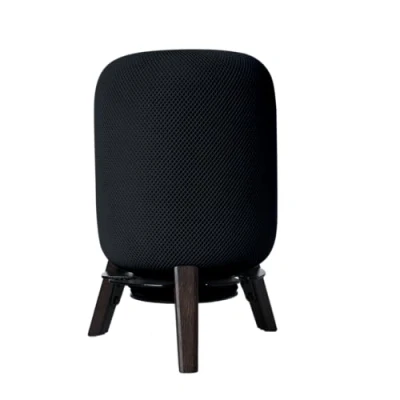 Abbildung von shinar Lautsprecherhalterungen Kompatibel für Lautsprecherständer Homepod 2 gen. (2023 Released) verstellbare Tischhalterung Halterung mit integriertem Kabelmanagement besseren Klang (Schwarz)