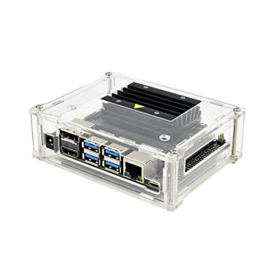 Abbildung von Waveshare Acrylic Clear Case (Type A) for The Jetson Nano Developer Kit Easy Access to Peripheral Connectors Supports Cooling Fan