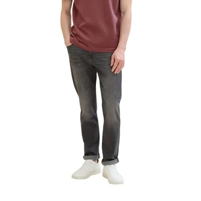 Abbildung von TOM TAILOR Herren Josh Regular Slim Jeans mit Stretch, used dark stone grey denim, 31/34