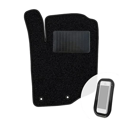 Abbildung von moto MOLTICO Fahrer Fußmatte Auto Velours Fahrerseite Autoteppiche Schwarz Fahrermatte 1 teilig passend für Peugeot 207 CC 2007 2012
