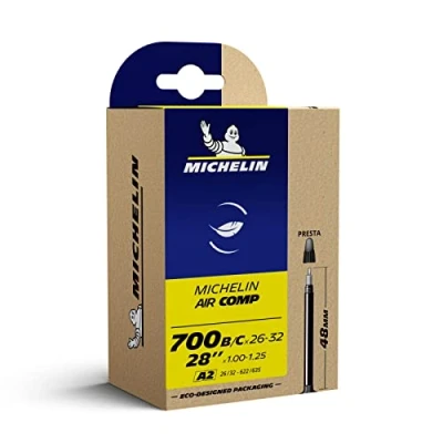 Abbildung von MICHELIN Unisex Erwachsene A2 Aircomp Schlauch, Schwarz, 48 mm