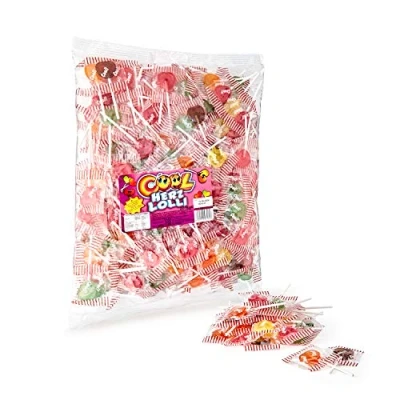 Abbildung von Cool Herzlolli 200 Stück im 1 kg Beutel, flache Lutscher in Herzform, 1er Pack (1 x kg)