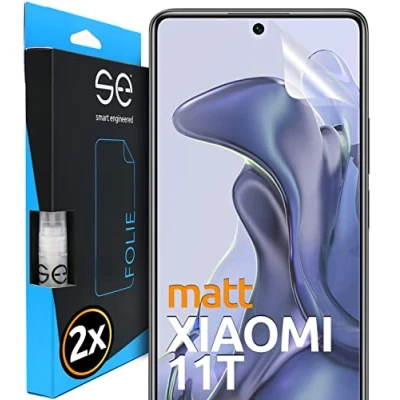 Abbildung von smart engineered [2 St. Entspiegelte 3D Full Screen Schutzfolie kompatibel mit Xiaomi 11T, Matte HD Displayschutz Folie, Anti Kratzen, Bläschen, Schutzglasfolie, Alt. Schutzglas