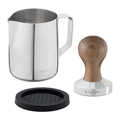 Abbildung von Navaris Tamper Espresso für Kaffee 51mm Stempel Stampfer aus Edelstahl