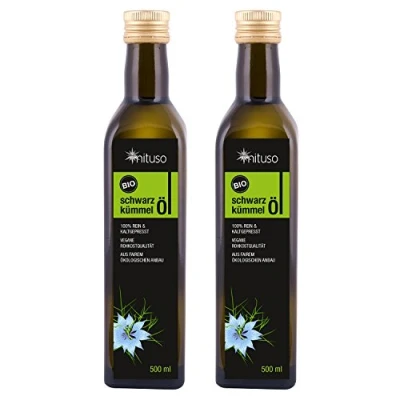 Abbildung von mituso Bio Schwarzkümmelöl, kaltgepresst, 2er Pack (2 x 500ml)