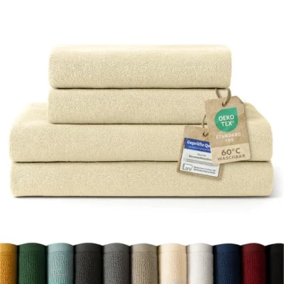 Abbildung von Blumtal Handtuch Set Premium 4 oder 6 TLG. Frottier 100% Baumwolle, Frottee (Set, St), Oeko TEX Zertifiziert