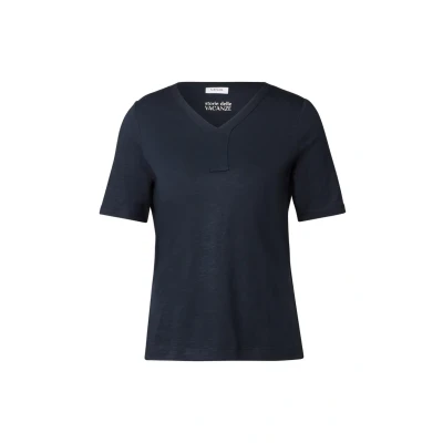 Abbildung von Cecil IM LOOK Tshirt basic, Damen, Größe: XS, Blau