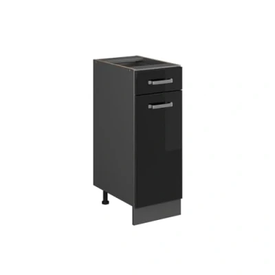 Abbildung von Vicco Unterschrank R Line, Schwarz Hochglanz/Anthrazit, 30 cm ohne Arbeitsplatte