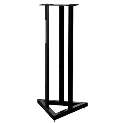Abbildung von Pronomic SCS 20 Stativ für Studio Monitor Ständer (Höhe: 90 cm, Dreiecksbasis, Gummifüße, Dornenfüße/Spikes, Sicherheitssplint, Stahl, Trägerplatte mit Gummistreifen) Schwarz pulverbeschichtet