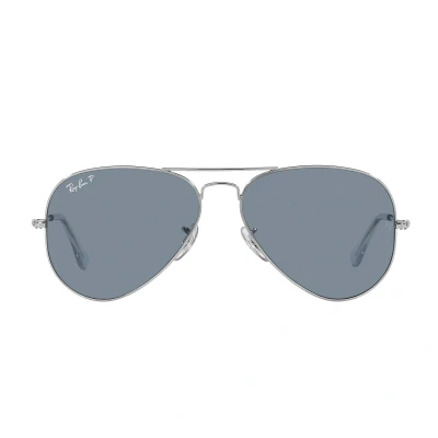 Abbildung von Sonnenbrille Ray Ban Aviator Large Metall RB3025 003/02 Polarisiert 58/14/135