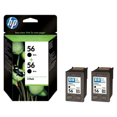 Abbildung von HP 56 (C9502AE) Druckerpatrone 2x Schwarz Multipack