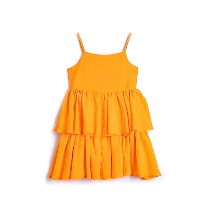 Abbildung von Koton Girls Mini Dress Thin Strappy Tiered Viscose Fabric