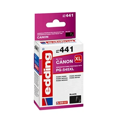 Abbildung von edding Druckerpatrone EDD 441 Einzelpatrone Schwarz 15 ml Reichweite 455 Seiten Ersetzt Canon PG 545XL