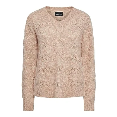 Abbildung von Pieces Pcbibbi Strickpullover, Damen, Größe: XL, Rose cloud
