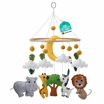 Abbildung von wortek Babymöbel Set Baby Mobile Windspiel zum Aufhängen, (Set, 1 St), Babymobile Bettglocke Babyzimmer Bett