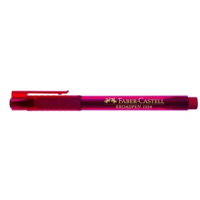 Abbildung von FABER CASTELL 155421 Fineliner Broadpen 1554, Strichbreite 0,8 mm, dokumentenecht, rot, 1 Stück