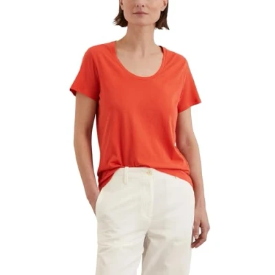 Abbildung von Marc O&#039;Polo Regular Tshirt basic, Damen, Größe: XS, Burnt red