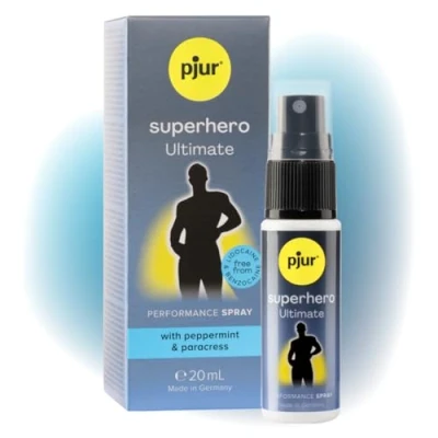 Abbildung von Verzögerungsspray „superhero Ultimate“ mit 6 fach Wirkstoffkomplex