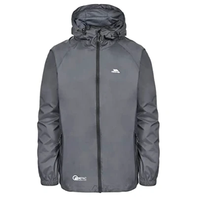 Abbildung von Trespass Unisex Bunda Qikpac Kompakt Zusammenrollbare Wasserdichte Regenjacke, Grau (Flint), 3XL EU