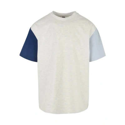 Abbildung von Urban Classics Oversized Colorblock Tshirt print, Herren, Größe: 4XL, Lightgrey