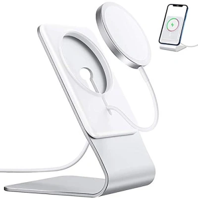 Abbildung von FULAIM Aluminium Ständer für MagSafe Ladegerät Kompatibel mit iPhone 16/15/14/13/12, 15/13/12 Pro, 16/15/14/13/12 Pro Max, 13/12 Mini