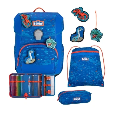 Abbildung von Scout Neo Set Superflash Blue Dino Schulrucksack