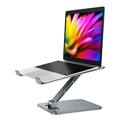 Abbildung von Babacom Laptop Ständer Höhenverstellbar, Faltbarer Stand aus Aluminiumlegierung Ergonomischer, Belüfteter Laptopständer Kompatibel mit MacBook Air, Pro, Samsung, Allen Laptops 10 16&quot; (Grau)