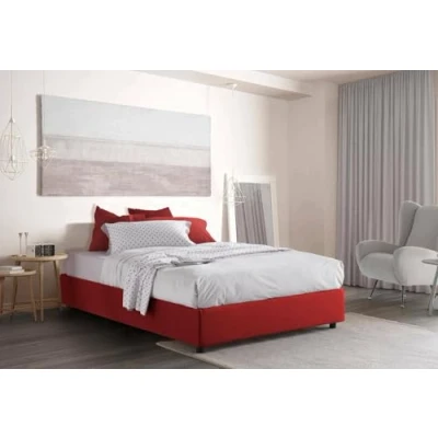 Abbildung von Talamo Italia Doppelbett Dana, Containerbett mit Stoffbespannung, 100% Made in Italy, Frontöffnung, inklusive Matratze 160x190 cm, Rot