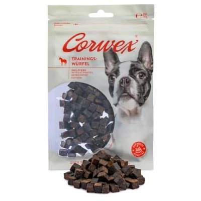 Abbildung von Corwex Trainingswürfel (70g, Pferd) Hundesnacks mit Pferd, Monoprotein, Trainee Snack, getreidefreie Leckerlie fürs Hundetraining